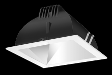 RAB Lighting NDLED4SD-80Y-M-W - RECESSED DOWNLIGHTS 12 LUMENS NDLED4SD 4 INCH SQUARE UNIVERSAL DIMMING 80 DEGREE BEAM SPREAD 3000K