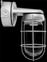RAB Lighting VXBR100P - VAPORPROOF VXBR 100W WALL BRACKET 4 INCHES BOX 1/2 INCH WITH PERMA GLOBE