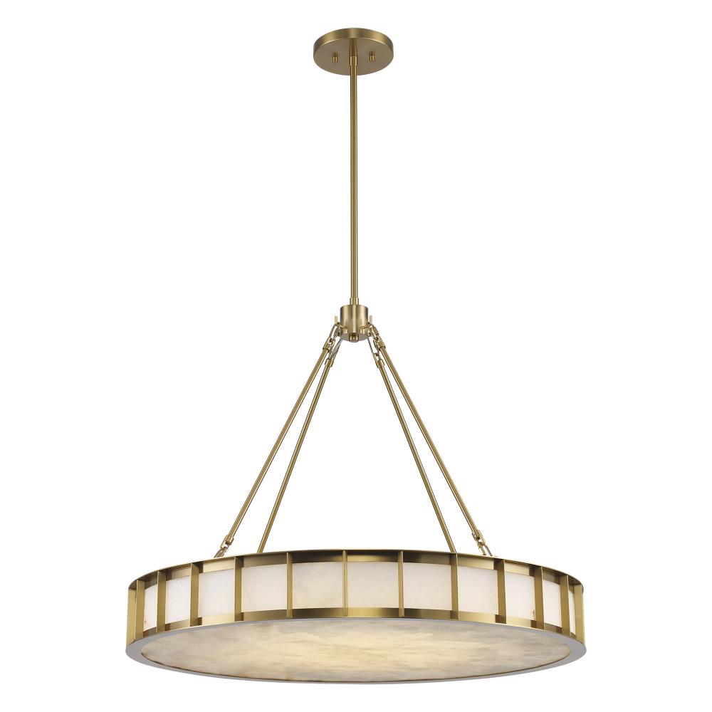 9 - Light Ivory Isle Alabaster Chandelier