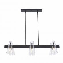 Trans Globe 11676 BK - LuminaGlow 6 - Light Kitchen Island Pendant