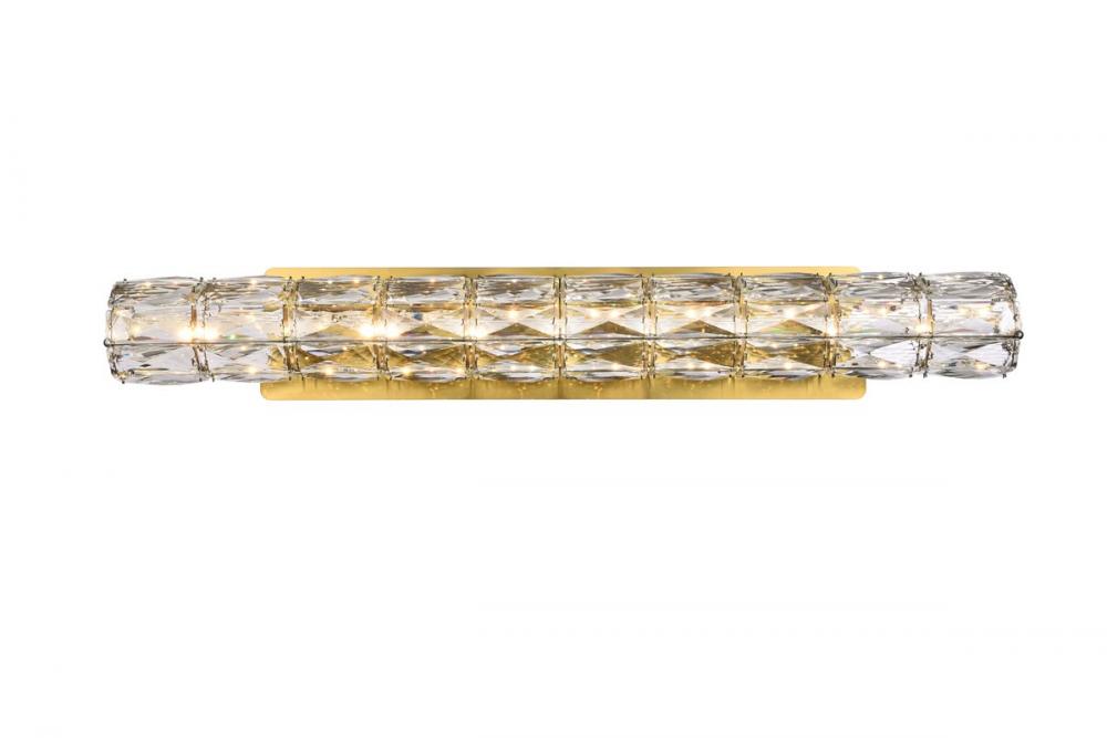 Valetta 30 Inch LED Linear Wall Sconce in Gold