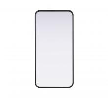 Elegant MR8A1836BLK - Contour Metal Rectangle Mirror 18x36 in Black